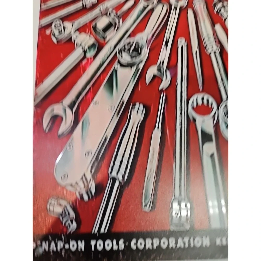 Snap-on Red Vintage Tool Wall Sign - Metal Garage Decor